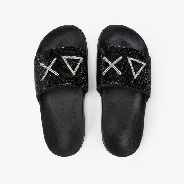 SUN68 Slippers Strass Logo (X36211-11) BLACK